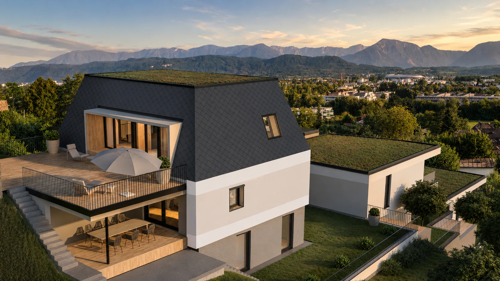 Visualisierung Villa Wörthersee – Symbolfoto, mit KI bearbeitet
