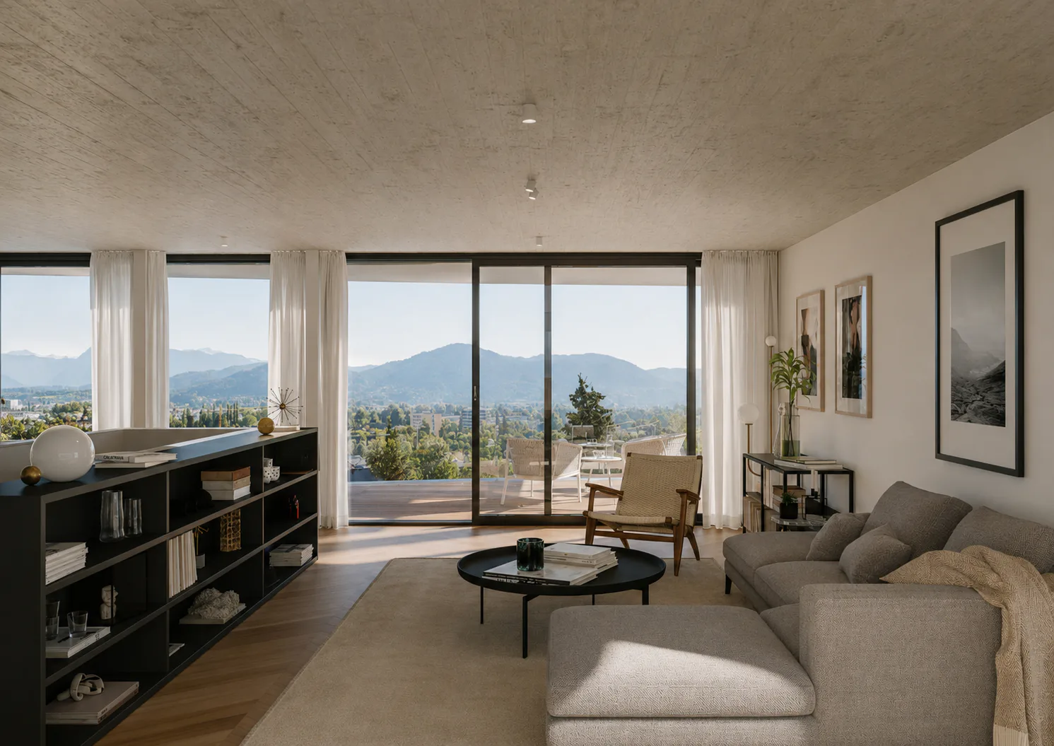 Klare Architektur der Villen St. Martin – Symbolfoto, mit KI bearbeitet